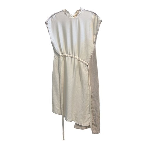 Pre-owned Rejina Pyo Linen Mid-length Dress In White