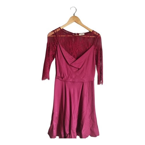 Pre-owned Liujo Mini Dress In Burgundy