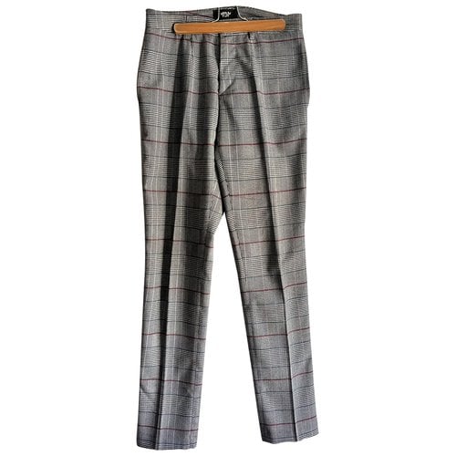 Pre-owned Mbym Trousers In Grey