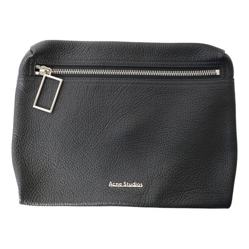 Pre-owned Acne Studios Leather Clutch Bag In Black
