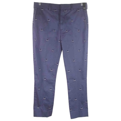 Pre-owned Fendi Chino Pants In Blue