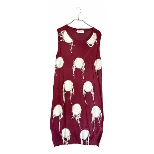 Pre-owned Jucca Mid-length Dress In Burgundy