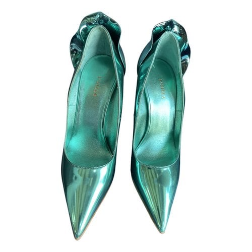 Pre-owned Le Silla Leather Heels In Green