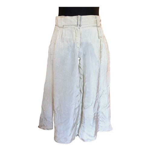 Pre-owned Emporio Armani Large Pants In Ecru