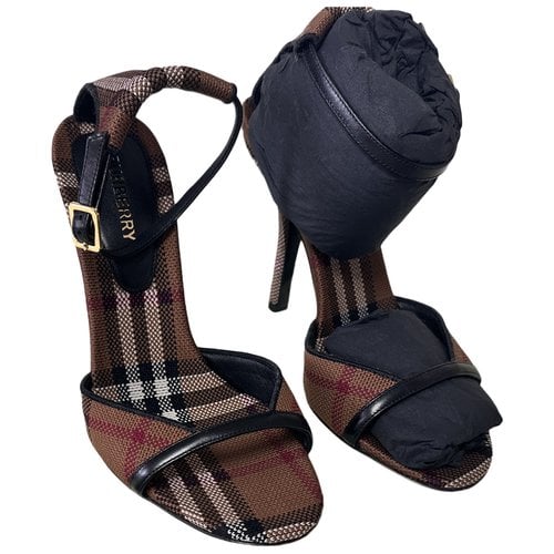 Pre-owned Burberry Cloth Sandals In Multicolour