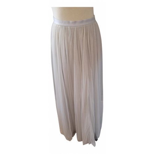 Pre-owned Needle & Thread Maxi Skirt In Grey