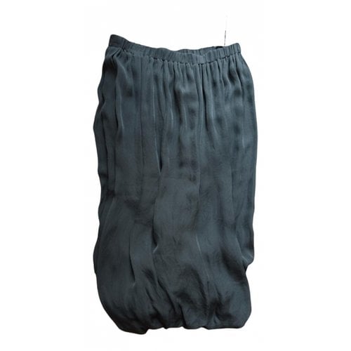 Pre-owned Lanvin Silk Mid-length Skirt In Grey
