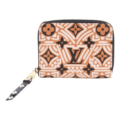 Pre-owned Louis Vuitton Leather Wallet In Orange