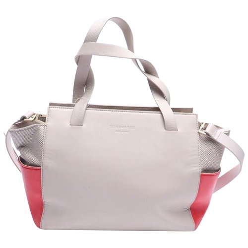 Pre-owned Strenesse Leather Bag In White