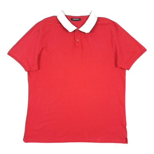 Pre-owned Karl Lagerfeld Polo Shirt In Red