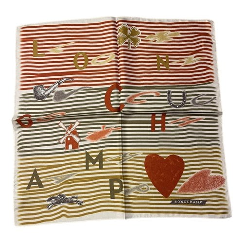 Pre-owned Longchamp Silk Handkerchief In Multicolour