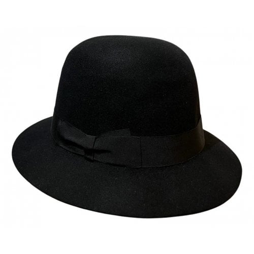 Pre-owned Borsalino Wool Hat In Black