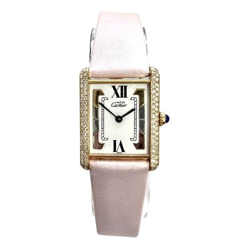 Pre-owned Cartier Tank Must Watch In Gold
