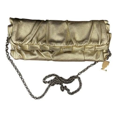 Pre-owned Dolce & Gabbana Leather Crossbody Bag In Gold