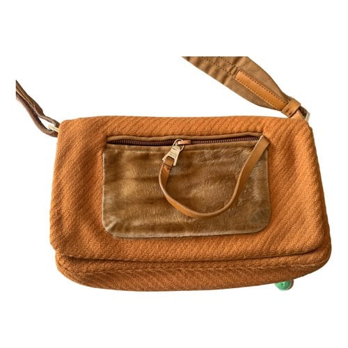 Pre-owned Prada Wool Handbag In Orange
