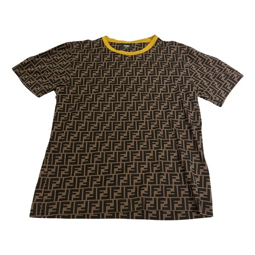 Pre-owned Fendi T-shirt In Brown