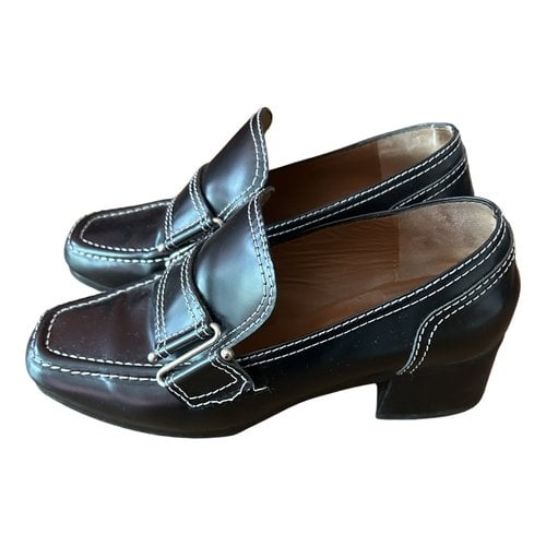 Pre-owned Nicole Saldaã±a Leather Heels In Black