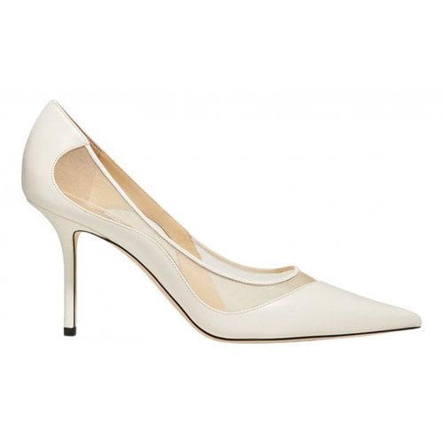 Pre-owned Jimmy Choo Leather Heels In White