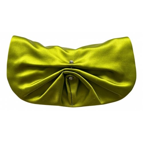 Pre-owned Saint Laurent Cloth Clutch Bag In Green