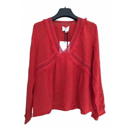 Pre-owned Sézane Silk Blouse In Red