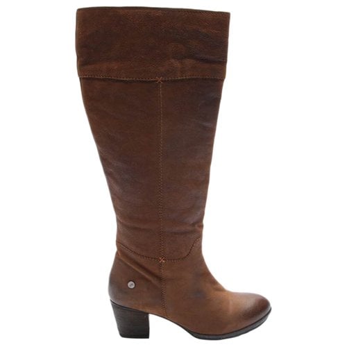 Pre-owned Daniel Hechter Leather Boots In Brown