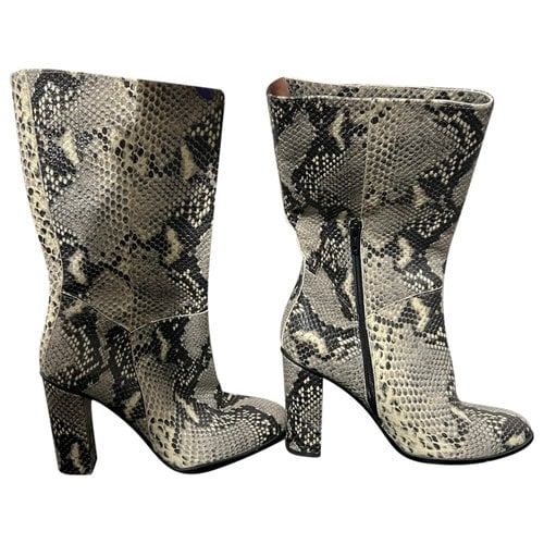 Pre-owned Estelle Cloth Ankle Boots In Multicolour
