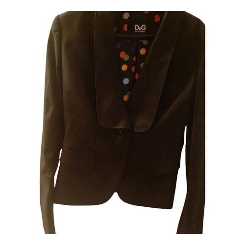 Pre-owned D&g Cashmere Short Vest In Black