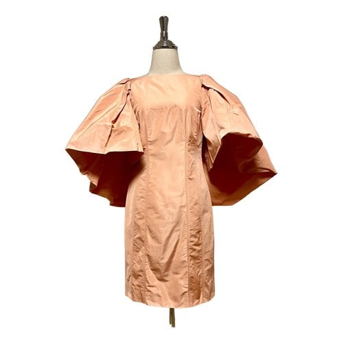 Pre-owned Givenchy Silk Mini Dress In Orange