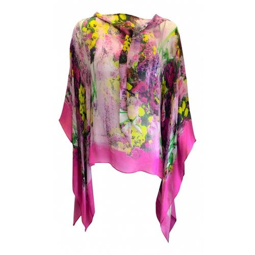 Pre-owned Roberto Cavalli Silk Blouse In Pink