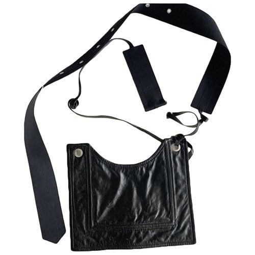 Pre-owned Celine Black Belt Leather Crossbody Bag