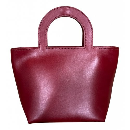 Pre-owned Building Block Leather Bag In Burgundy