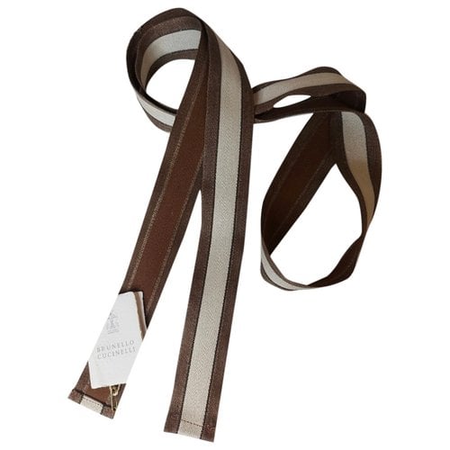 Pre-owned Brunello Cucinelli Cloth Belt In Brown
