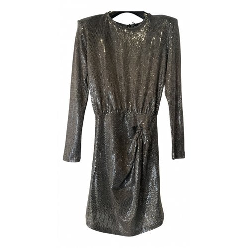 Pre-owned Sophie And Lucie Glitter Mini Dress In Silver