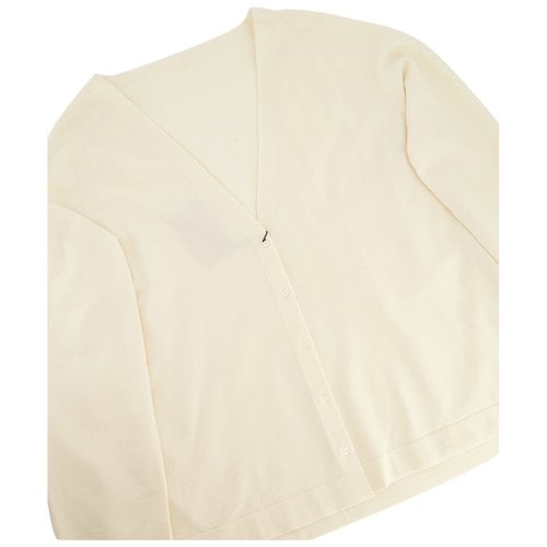 Pre-owned Alaïa Wool Cardigan In White