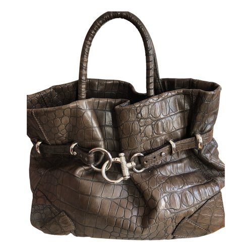 Pre-owned Sonia Rykiel Martha Leather Handbag In Brown