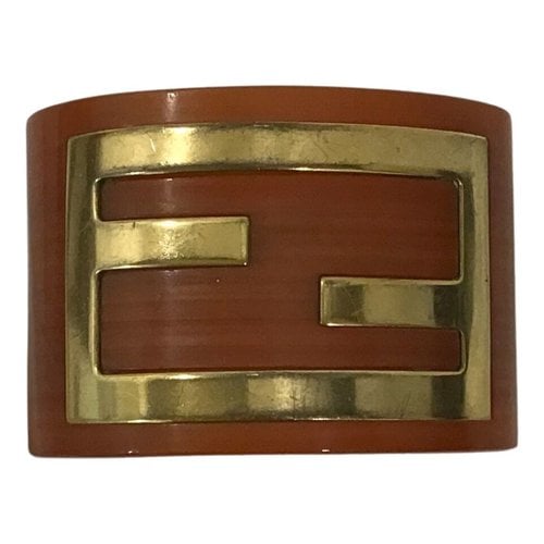 Pre-owned Fendi Sta Bracelet In Brown