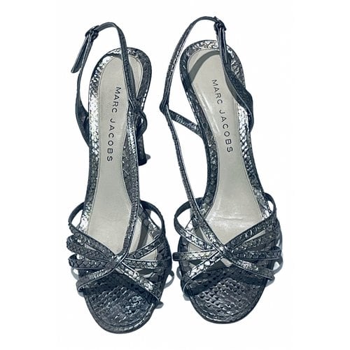 Pre-owned Marc Jacobs Leather Sandals In Silver