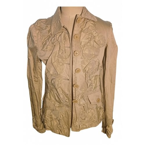 Pre-owned Moschino Silk Short Vest In Beige