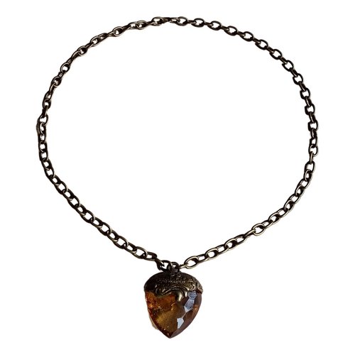 Pre-owned Braccialini Long Necklace In Brown