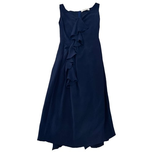 Pre-owned Dior Silk Dress In Blue