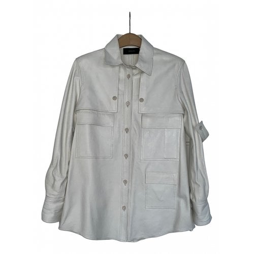 Pre-owned Joseph Leather Jacket In White