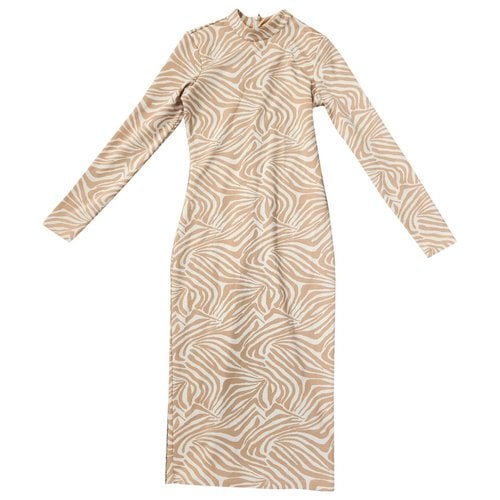 Pre-owned Ted Baker Mid-length Dress In Beige