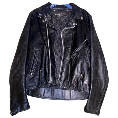 Pre-owned Harley Davidson Leather Jacket In Black