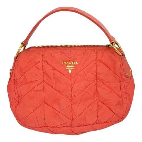Pre-owned Prada Cloth Handbag In Orange