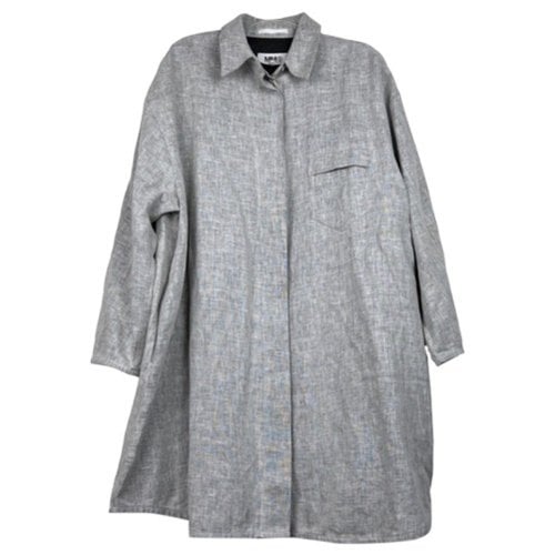 Pre-owned Mm6 Maison Margiela Linen Mid-length Dress In Grey