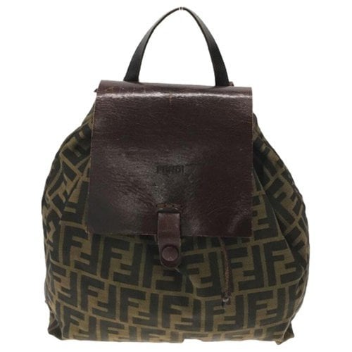 Pre-owned Fendi Backpack In Khaki