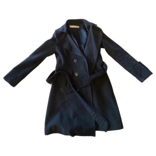 Pre-owned Kaos Trench Coat In Black