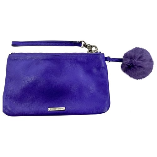 Pre-owned Rebecca Minkoff Leather Clutch Bag In Purple