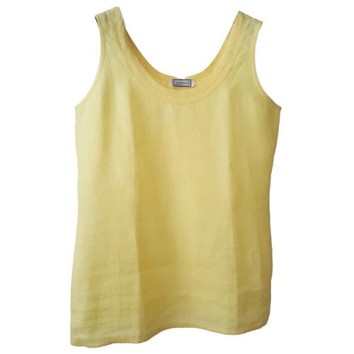 Pre-owned Versace Linen Vest In Yellow
