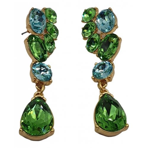 Pre-owned Oscar De La Renta Earrings In Green